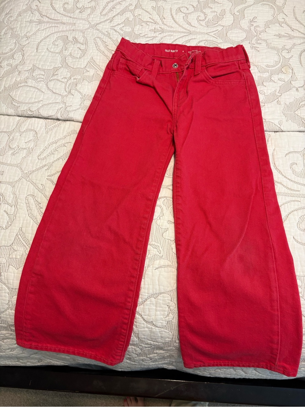 Old Navy Kids Red Wide-Leg Jeans